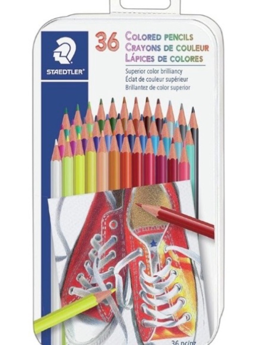STAEDTLER 36 Colored Pencils - Multi Color Set in a Reusable Tin